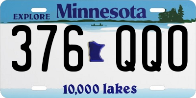 MN license plate 376QQO