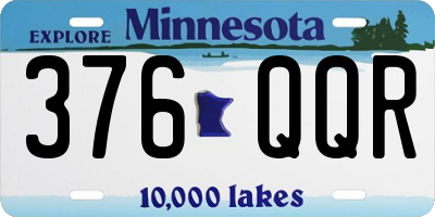 MN license plate 376QQR