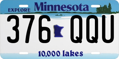 MN license plate 376QQU