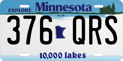 MN license plate 376QRS