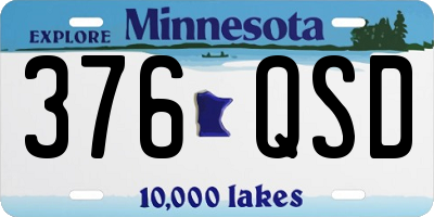 MN license plate 376QSD