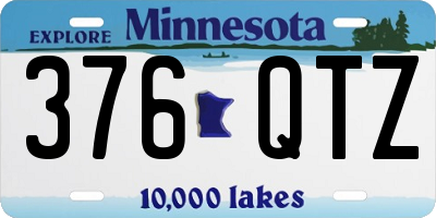 MN license plate 376QTZ