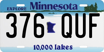 MN license plate 376QUF