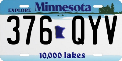 MN license plate 376QYV