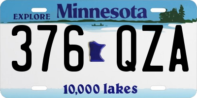 MN license plate 376QZA