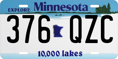 MN license plate 376QZC