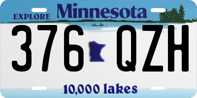 MN license plate 376QZH