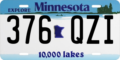 MN license plate 376QZI