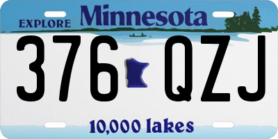 MN license plate 376QZJ