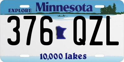 MN license plate 376QZL