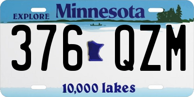 MN license plate 376QZM