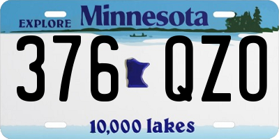 MN license plate 376QZO