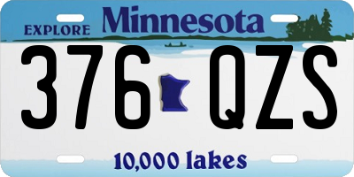 MN license plate 376QZS