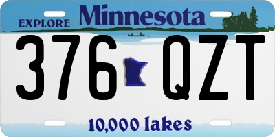 MN license plate 376QZT