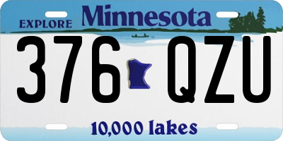 MN license plate 376QZU