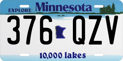 MN license plate 376QZV