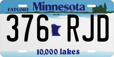 MN license plate 376RJD