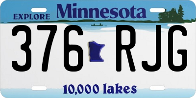 MN license plate 376RJG