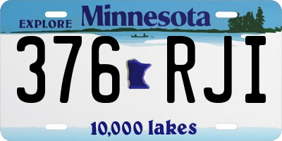 MN license plate 376RJI