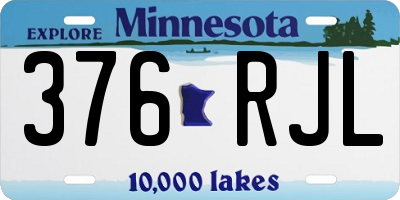MN license plate 376RJL