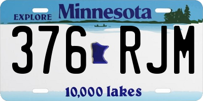 MN license plate 376RJM