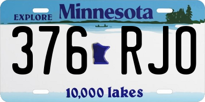 MN license plate 376RJO