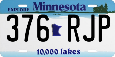 MN license plate 376RJP