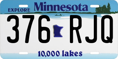 MN license plate 376RJQ