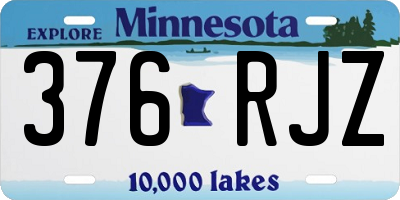 MN license plate 376RJZ