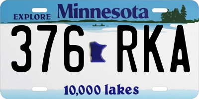 MN license plate 376RKA