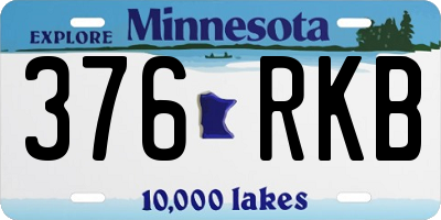 MN license plate 376RKB