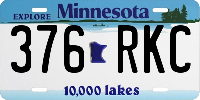 MN license plate 376RKC