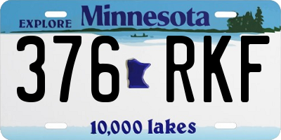MN license plate 376RKF
