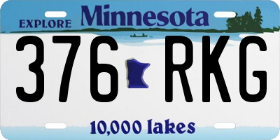 MN license plate 376RKG
