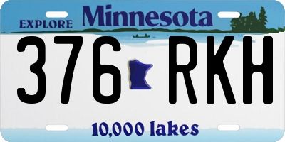 MN license plate 376RKH