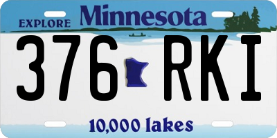 MN license plate 376RKI