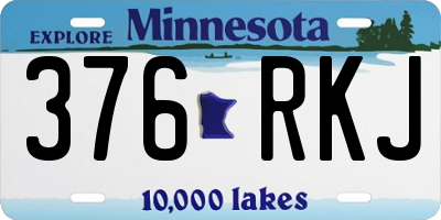 MN license plate 376RKJ