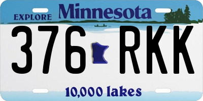 MN license plate 376RKK