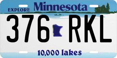 MN license plate 376RKL