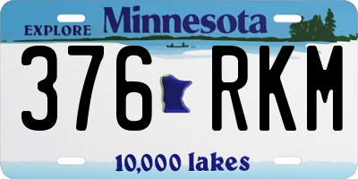 MN license plate 376RKM