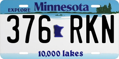 MN license plate 376RKN