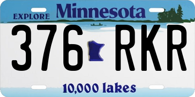 MN license plate 376RKR