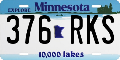 MN license plate 376RKS