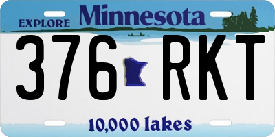 MN license plate 376RKT