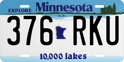 MN license plate 376RKU