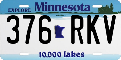 MN license plate 376RKV