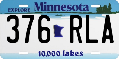 MN license plate 376RLA