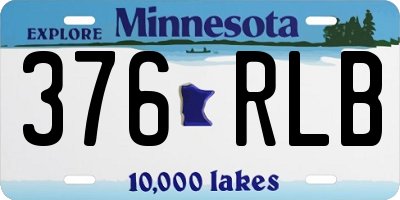 MN license plate 376RLB