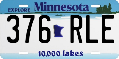 MN license plate 376RLE