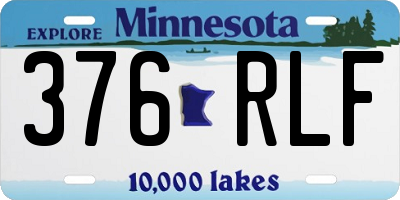 MN license plate 376RLF